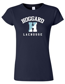 Hoggard Lacrosse Ladies Navy T-Shirt - Orders due by  Thursday, February 29, 2024